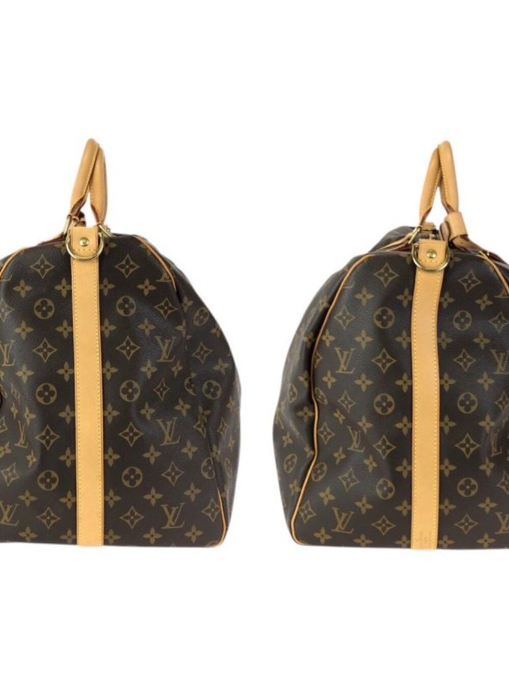 Louis Vuitton Monogram Keepall Bandouliere 60 2-Way Brown Gold Boston Bag - Picture 8 of 9